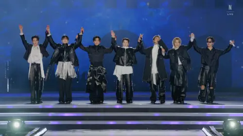 ▲BTS發行新專輯《ARIRANG》並以此名義在光化門廣場舉辦免費回歸演唱會，Netflix直播吸引1840萬人觀看。（圖／Netflix）