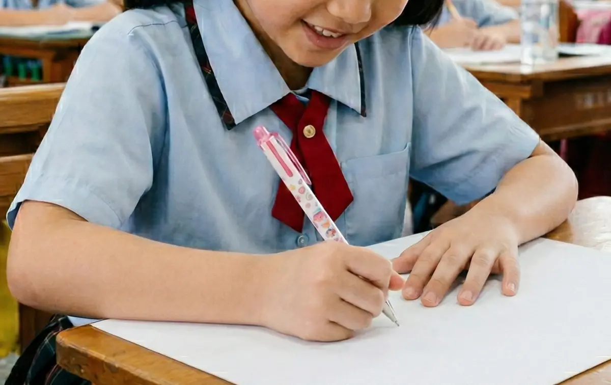 ▲不少小學低年級被禁止使用自動鉛筆，引來老師解答背後原因，坦言若沒有下禁令一定會後悔。（圖／Gemini生成／記者陳雅雲監製）
