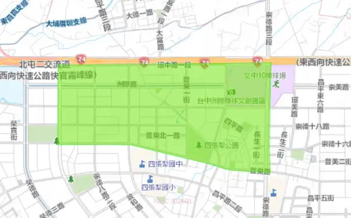 ▲台中市北屯區3月23日停水範圍一次看。（圖／台灣自來水公司water.gov.tw/）