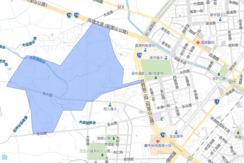 ▲嘉義市3月23日停水範圍一次看。（圖／台灣自來水公司water.gov.tw/）