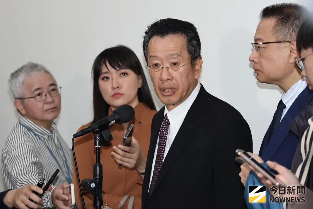 ▲國防部長顧立雄出席立院外交及國防委員會，會前受訪。（圖／記者朱永強攝，2026.03.23）