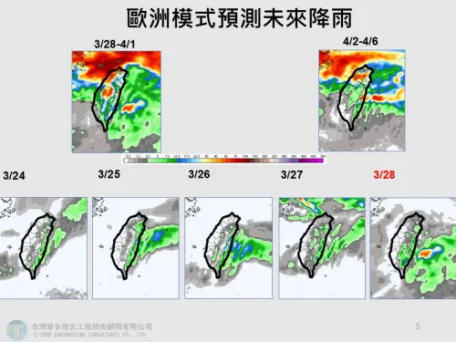 ▲清明連假前後水氣偏多，各地降雨機率提升，尤其台中以北、宜蘭濕涼感明顯。（圖／賈新興提供）