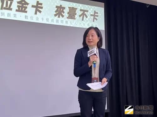 ▲數發部數位產業署副署長黃雅萍表示，台灣在數位科技與資通訊領域具備深厚實力，但如何吸引更多國際專業人才來台發展，已成為重要課題。（圖／記者張乃文攝）
