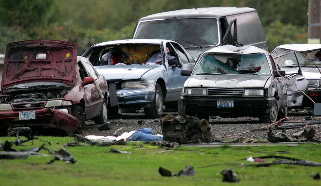 ▲伊朗在戰爭中仍有「髒彈」（dirty bomb）做為殺手鐧。圖為美國2007年演習遭遇髒彈襲擊。（圖／美聯社／達志影像）