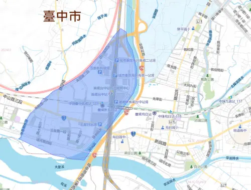 ▲台中烏日區3月25日停水範圍一次看。（圖／台灣自來水公司water.gov.tw/）