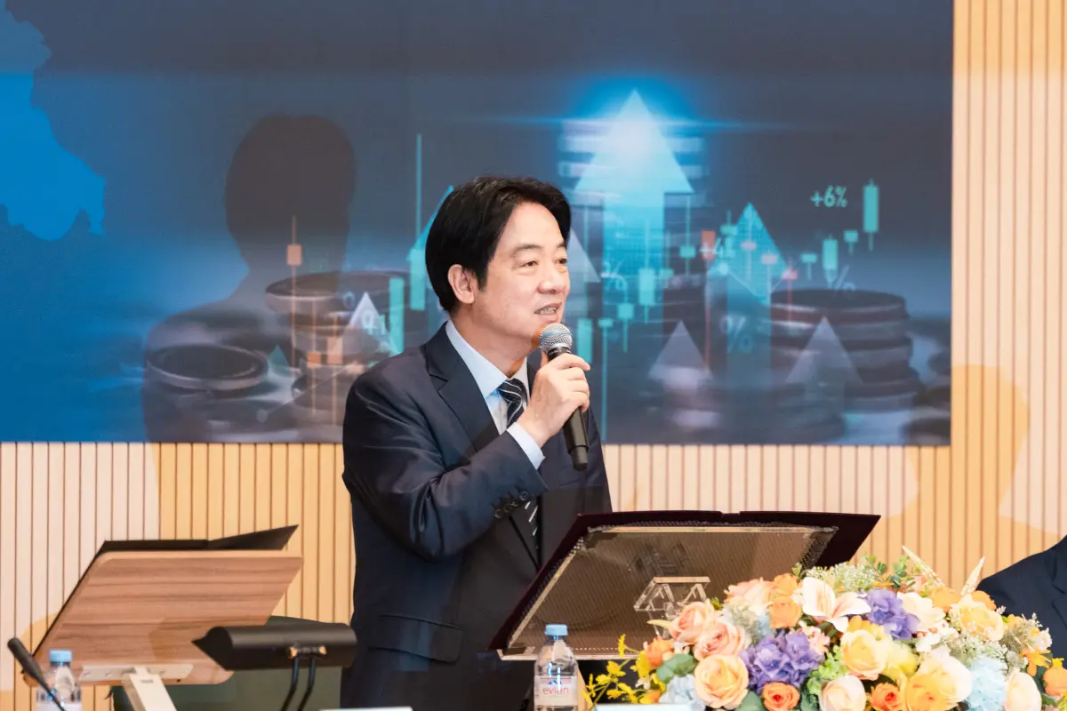 ▲賴清德表示，強大產業發展更需有強大金融支持，政府將加速三大重點工作。（圖／總統府提供）