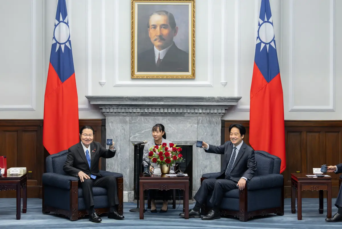 ▲總統賴清德下午接見「日本台灣親善協會」衛藤征士郎會長乙行。（圖／總統府提供）