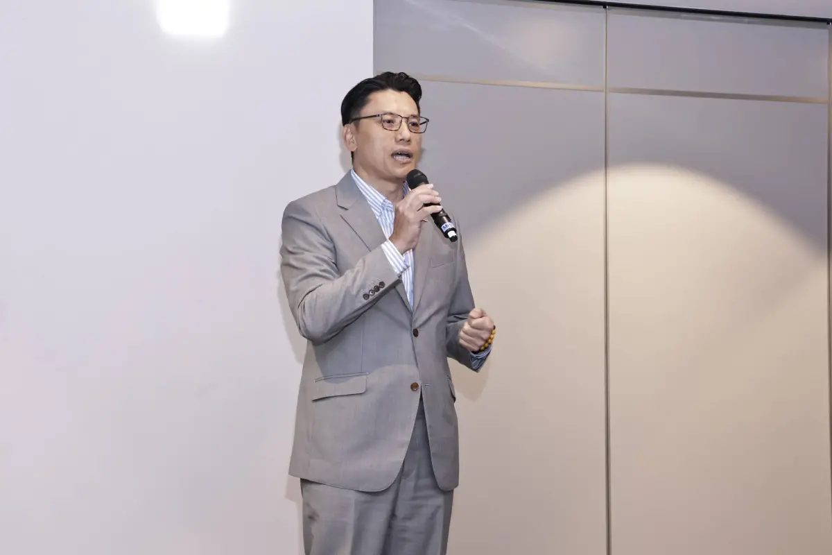 ▲ 2026台灣數位資產論壇今（24）日吸引滿滿人潮，蔣光澤認為，穩定幣正從加密市場交易工具，轉型為全球關鍵支付基礎設施。（圖／記者吳翊緁攝）