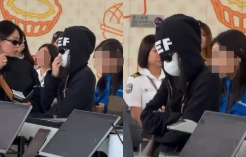 ▲Jennie在機場被捕捉，意外引發對地勤人員的態度爭議。（圖／IG@jenrubyjanedeukie）