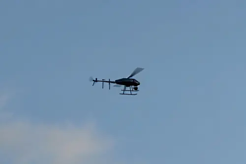 ▲目獲型無人機，針對管制海域執行戰場偵蒐，對海域目標區射擊成效執行監控。（圖／記者莊全成翻攝）