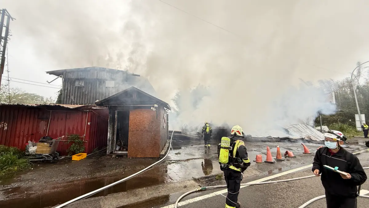 ▲桃園大溪燒烤店火警釀1死。（圖／消防提供）