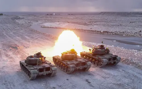 ▲第二作戰區「正義操演」，M60A3戰車實彈射擊。（圖／陸軍司令部提供）