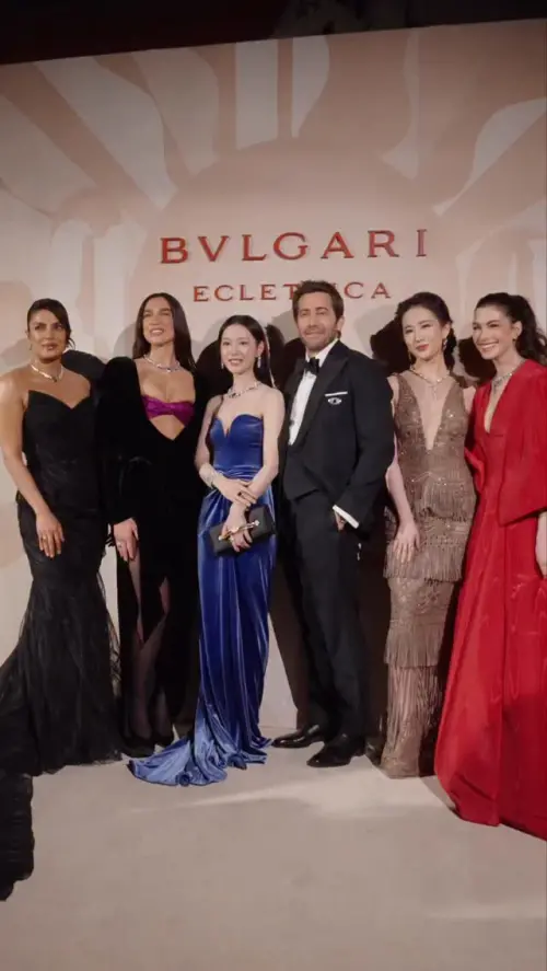 ▲金智媛在寶格麗珠寶發布會中擔任C位。（圖／翻攝自寶格麗IG@bvlgari）