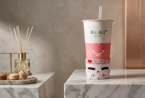 ▲愚人節清心福全消費滿額送「拉拉褲杯套」。（圖／清心福全提供）