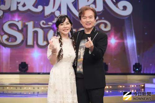 ▲孫鵬（右）、狄鶯（左）久違合體錄製白冰冰節目《超級冰冰Show》。（圖／記者嚴俊強攝影）