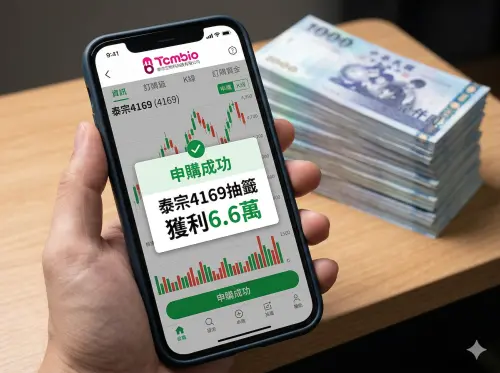抽中現賺6.6萬！泰宗4169股票抽籤最後一天　股價、申購流程一覽