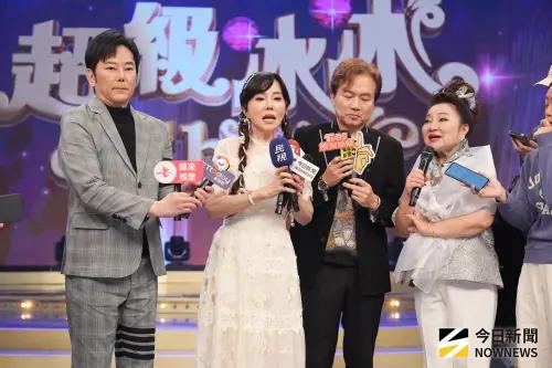 ▲孫鵬（右）、狄鶯（左）久違合體錄製白冰冰節目《超級冰冰Show》。（圖／記者嚴俊強攝影）