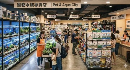 ▲寵物店業者坦言，其實凌晨1、2點仍會出現來客，夜間業績約占整體25%左右。（圖／AI製圖、記者賴禹妡製）