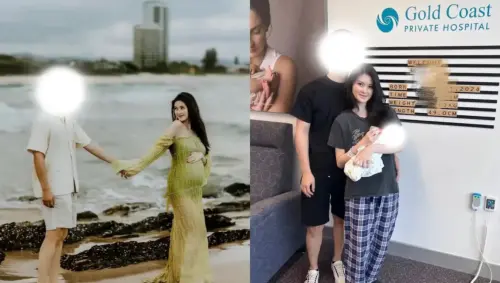 ▲自稱生父的男子Jerry昨日公開與廖思惟的合照，但只遮住自己的臉。（圖／翻攝自小紅書）