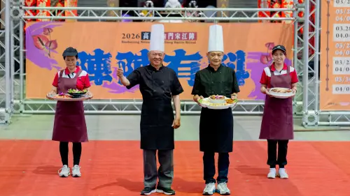 ▲2026宋江大宴由「四合一筵席」薛志龍總舖師掌鼎。（圖／高市府觀光局提供）