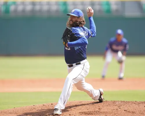 ▲富邦悍將新洋投威戈神熱身賽表現亮眼，有望扛下悍將開季首戰先發投手。（圖／富邦悍將提供,2026.3.23）