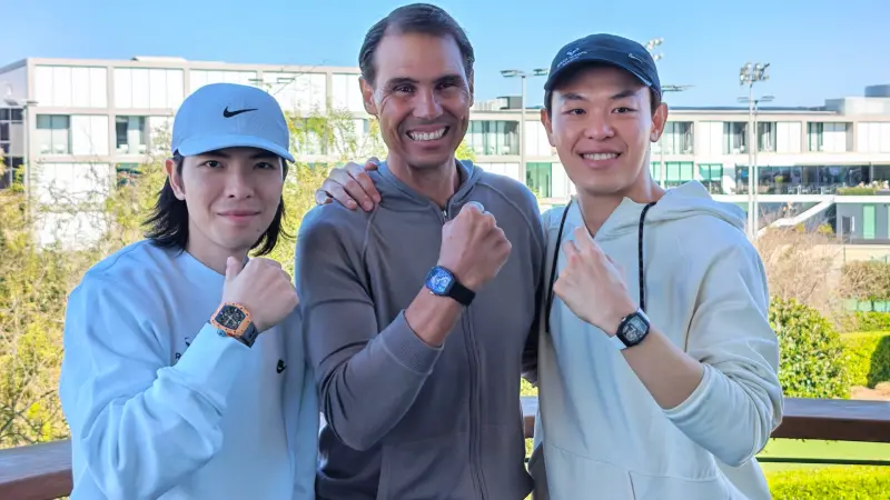 蕭敬騰驚喜同框納達爾！兩大天王下場打友誼賽　合照含金量爆表