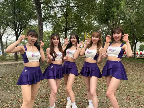 ▲Yuki（左起）、草莓、語萱、奶糖、仔仔出席台北海洋科技大學60週年校慶活動。（圖／台北海洋科技大學提供）