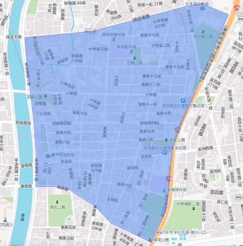 ▲台中市3/30停水範圍一次看。（圖／台灣自來水公司water.gov.tw/）