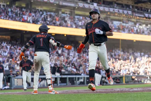 ▲巨人隊今日直到3局下才靠著李政厚的二壘安打與查普曼（Matt Chapman）的安打拿到本季首分。（圖／路透／達志影像）