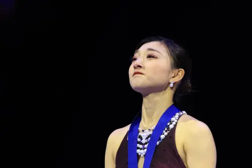 ▲賽後記者會上，面對國際媒體「Golden Skate」詢問被稱為「GOAT」的感受時，坂本展現了一貫的謙虛與率真。（圖／美聯社／達志影像）