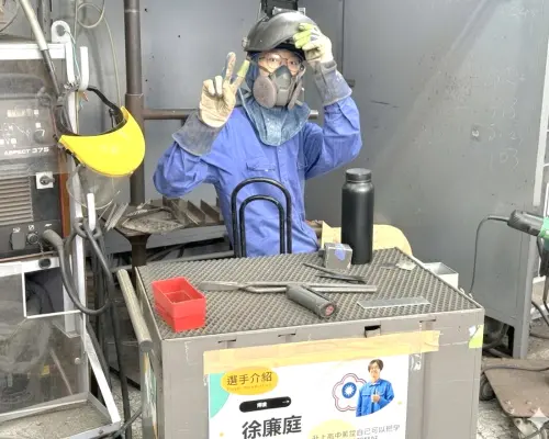 ▲在銲接職類獲得金牌的選手徐廉庭。(圖／勞動部高屏澎東分署提供)