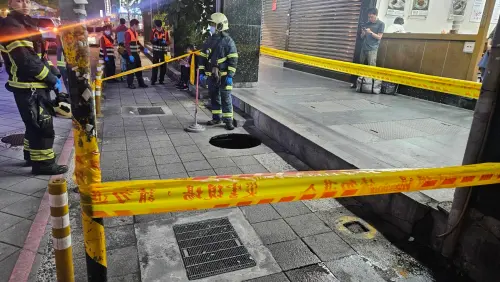 大巨蛋旁驚見吃人坑洞！人孔蓋突消失　母子踩空「當場墜黑洞中」