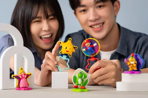 ▲麥當勞《超級瑪利歐銀河電影版》12款公仔4月1日陸續開賣。（圖／麥當勞提供）