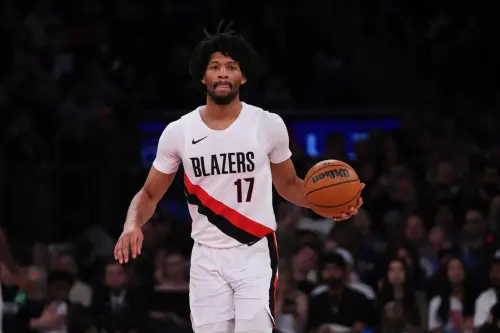 ▲夏普（Shaedon Sharpe）具備傲人的體能與運動天賦，時常能在比賽中貢獻5佳球級別的暴扣。他在生涯前幾年展現了顯著的進步，是球隊寄予厚望的未來後場基石。（圖／美聯社／達志影像）