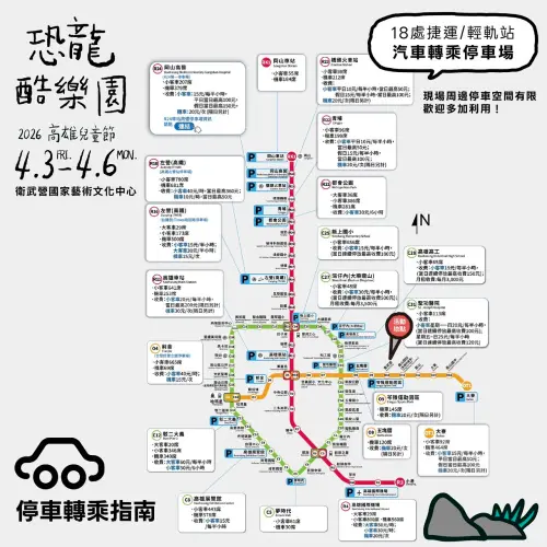 ▲停車轉乘指南。（圖／高市府教育局提供）