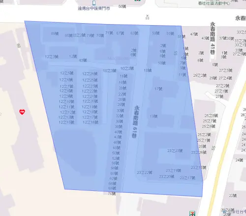 ▲台中市3/31停水範圍一次看。（圖／台灣自來水公司water.gov.tw/）