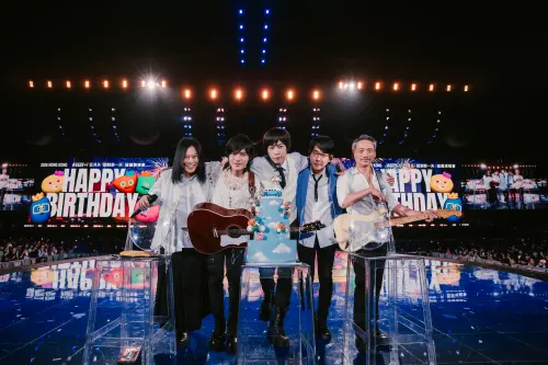 ▲五月天成團27年，團員們跟粉絲相約，要唱到80歲拄拐杖也要唱。（圖／相信音樂提供）