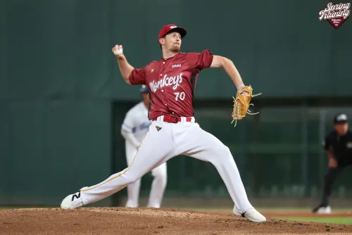 ▲樂天桃猿新洋投魔爾曼先發交手台鋼雄鷹。（圖／樂天桃猿提供,2026.3.17）