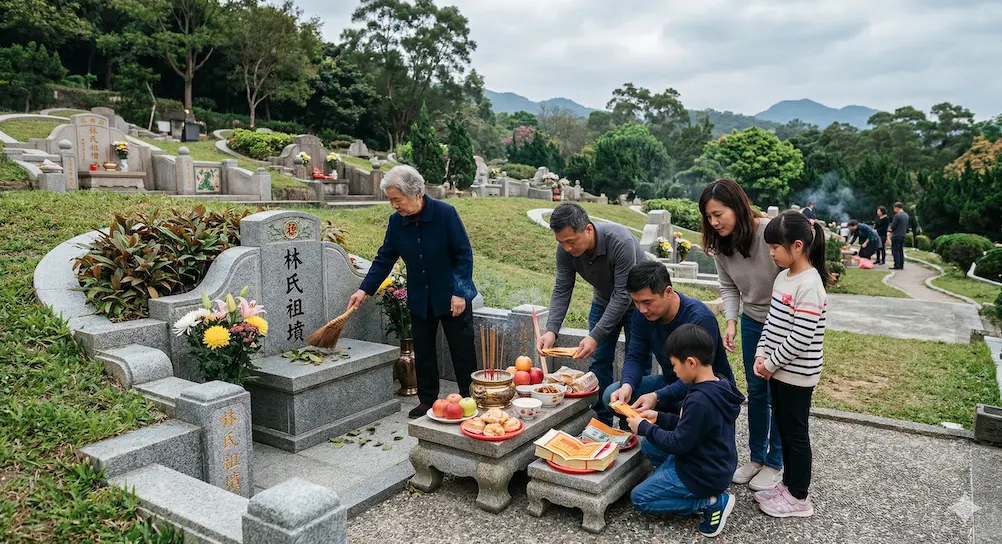 ▲2026年清明節將在本週到來，命理師高宏寓整理出掃墓時常見的13項禁忌，並點名今年清明節有「鼠、兔、雞、狗」4生肖需特別留意日沖。（圖／AI製圖、記者賴禹妡製）