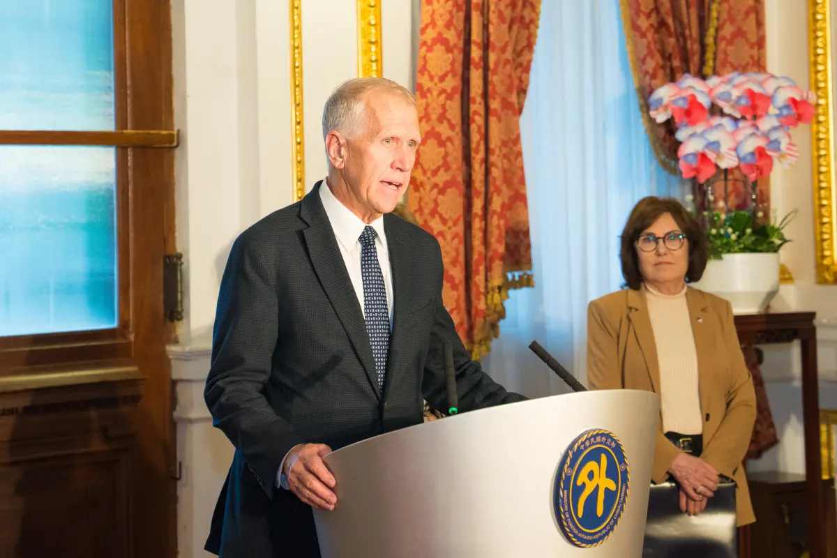 ▲美國聯邦參議院台灣連線共同主席堤里斯（Thom Tillis）近日訪台。