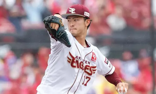 ▲古謝樹是2023年樂天金鷲第一指名，去年登板19場拿下7勝、防禦率3.70。（圖／取自NPB日職官網）