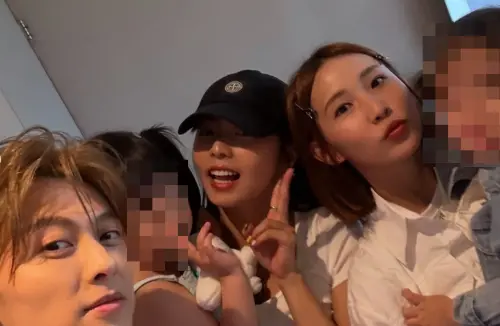 ▲王子（左）開球當天簡廷芮（中）、粿粿（右）都來到現場應援。（圖／王子IG）