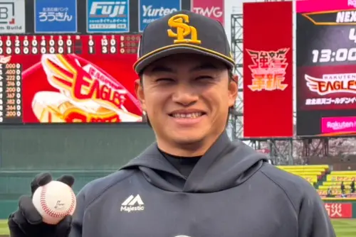 ▲徐若熙日職先發首戰就收下首勝。（圖／取自福岡軟銀鷹 X）