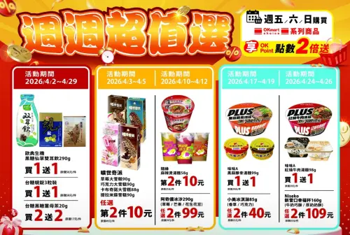 ▲OKmart「週週超值選」是4月3日至4月5日。（圖／業者提供）