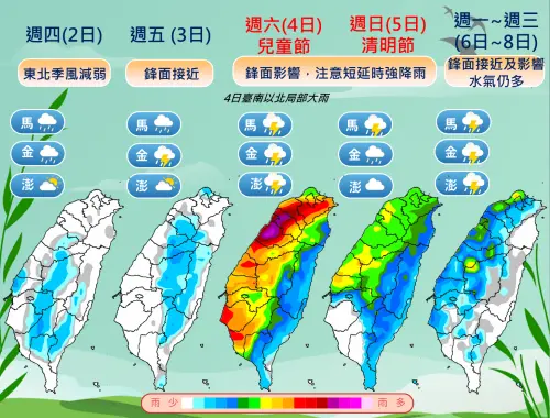 天氣／雨勢不輸颱風！清明連假「雷雨、強風」襲全台　這天才放晴