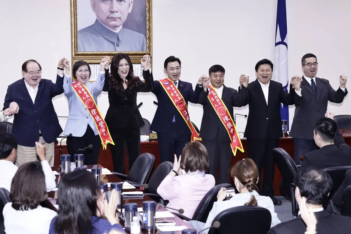 ▲國民黨中常會今確認提名澎湖、新竹縣、台中市長參選人。（圖／攝影吳翊緁攝）