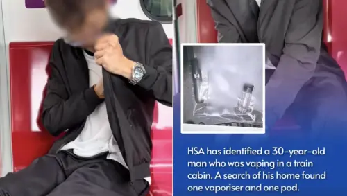 新加坡地鐵疑抽電子煙影片瘋傳　男子身分曝光已配合調查