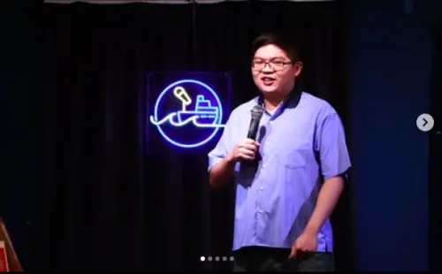 ▲品賢（如圖）擔任脫口秀演員5年，在演出前遭到呱吉批評難笑，他直言「下次報名時會盡量避開對方主持」。（圖／品賢IG ＠pin_hsien.comedy）