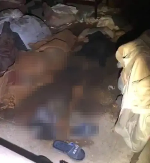 ▲驚悚黑歷史！ 2019年探險團隊於「來亞大樓」5樓驚見白骨，照片一度流傳隨後撤除，但也自此讓該地「台南最後鬼屋」傳言更甚囂塵上。（圖／翻攝自網路61靈異探團）