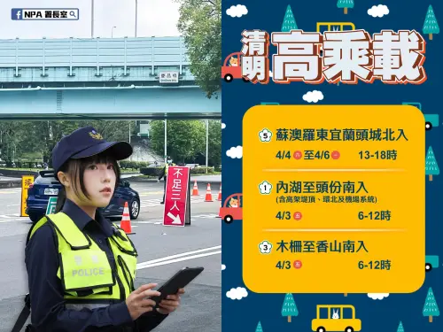 ▲2026清明連假高公局實施高乘載管制措施。（圖／翻攝自NPC署長室）